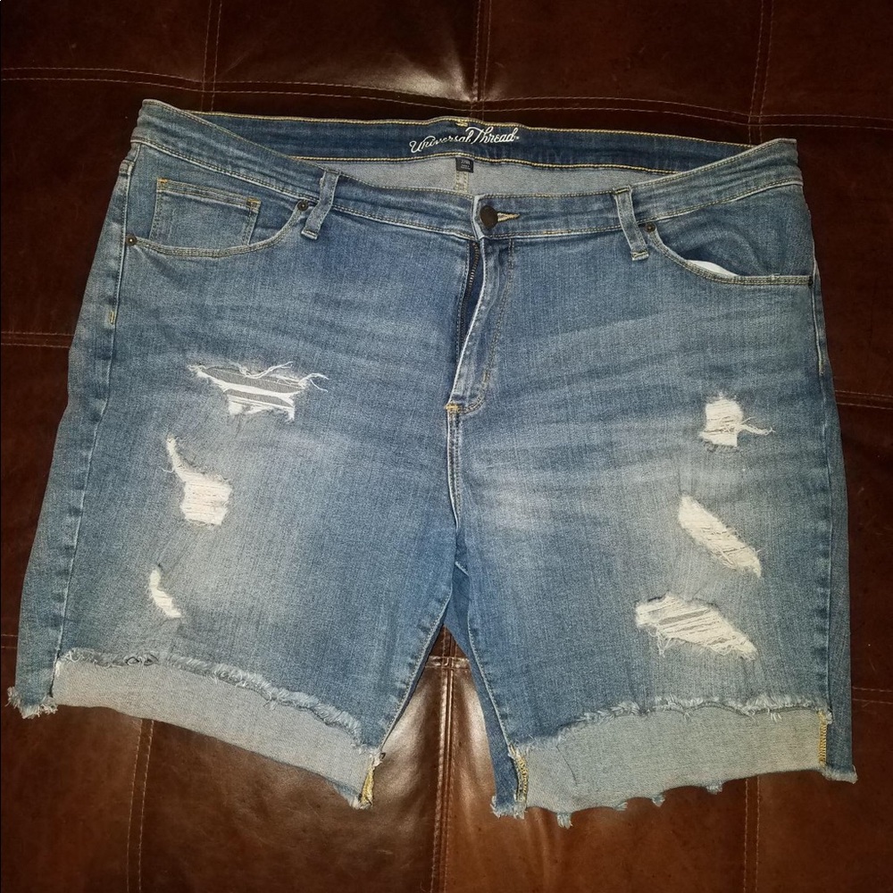 Universal Thread destructed bermuda shorts.